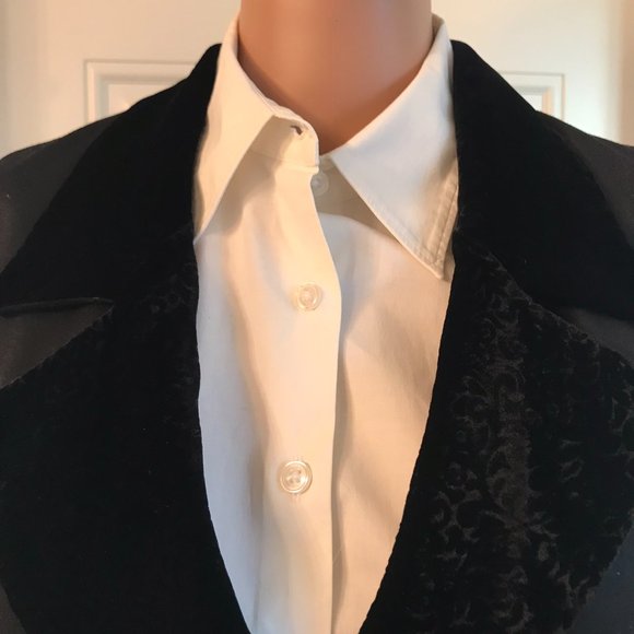 Vintage Tahari Black light dress coat Size 6 - Picture 3 of 13